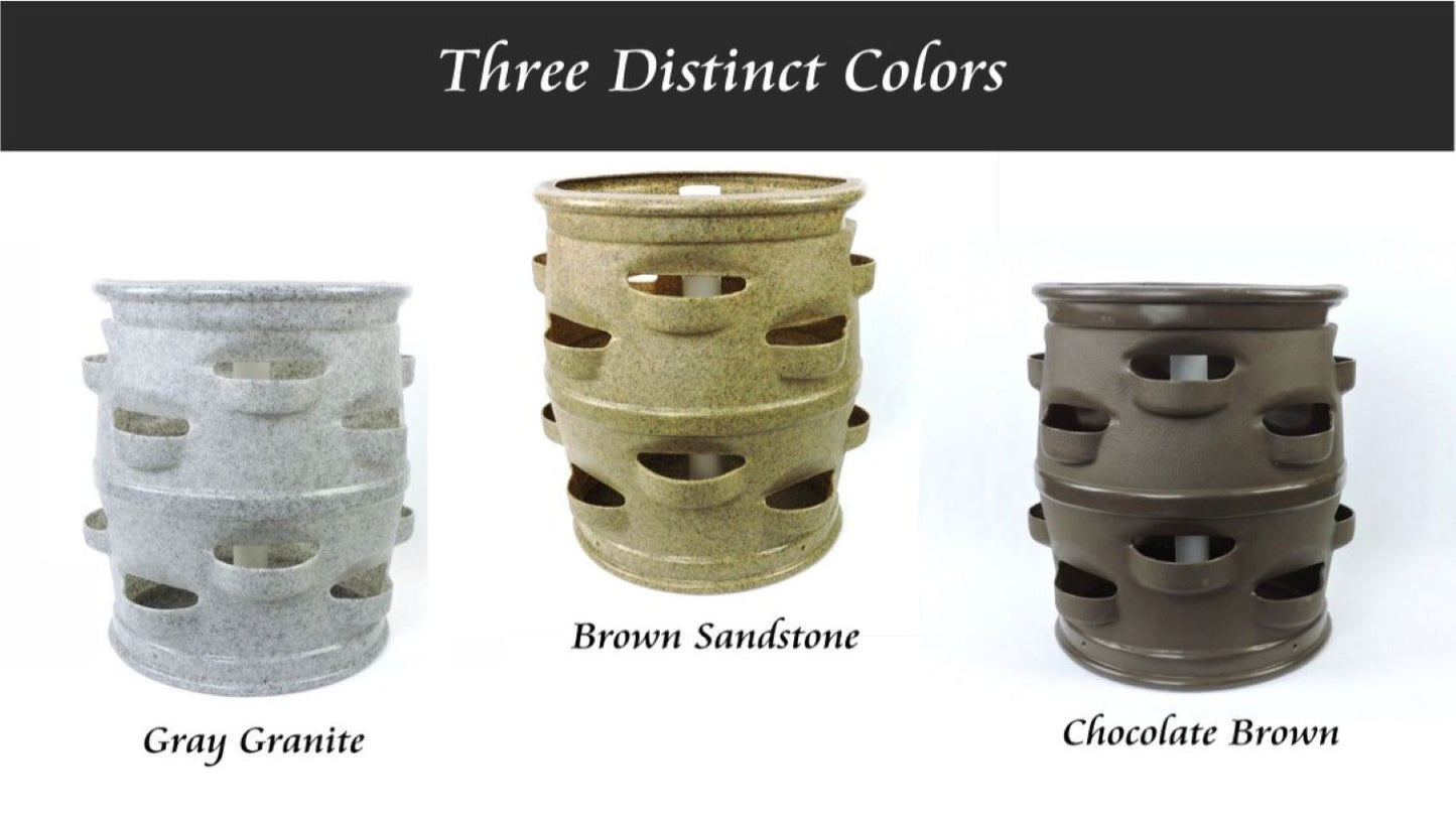 Strawberry Planter Package - Featured Listing for April (Custom planter, horticultural charcoal, worm castings & organic berry food)